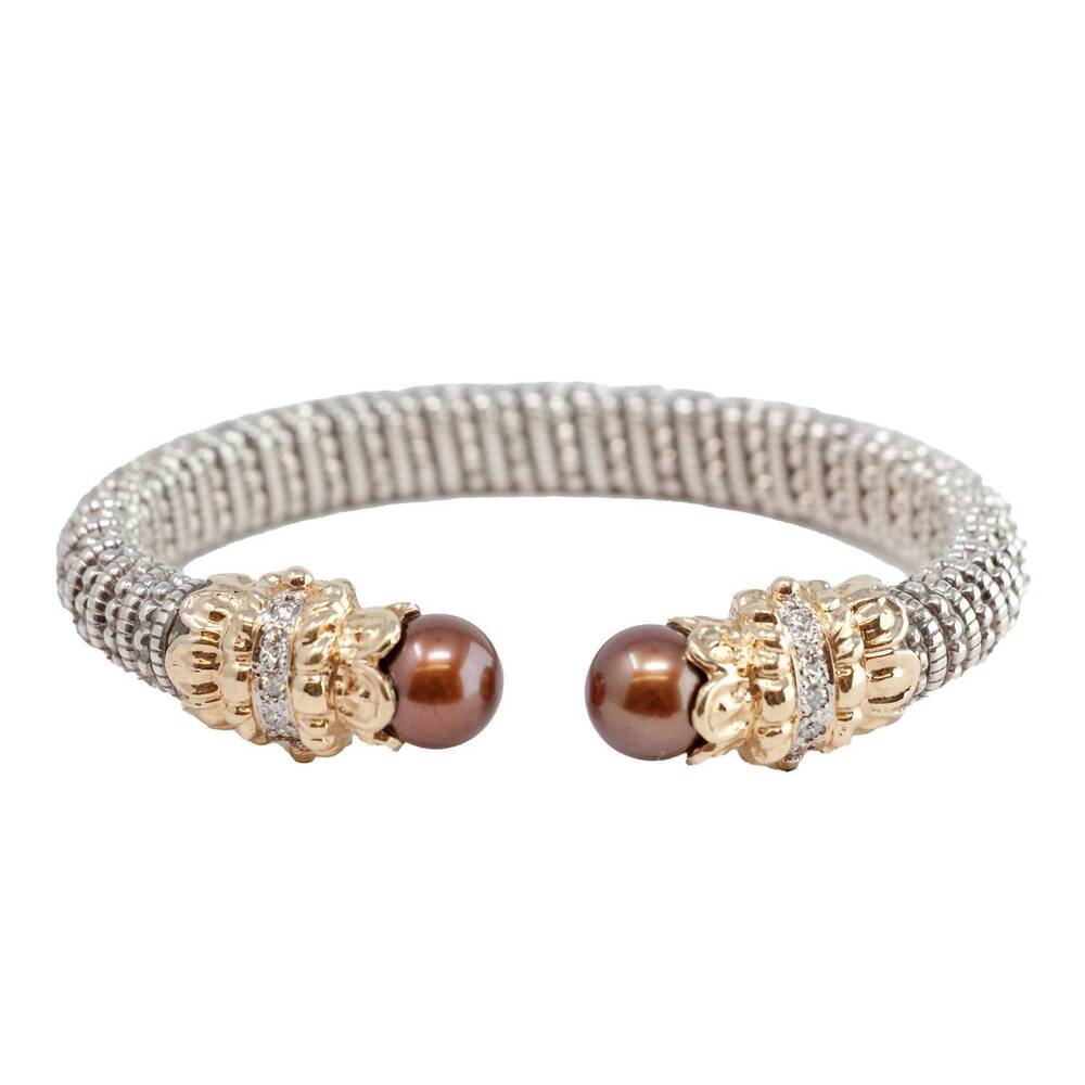 NEW ALWAND VAHAN pearl tip sterling silver bracelet in silver